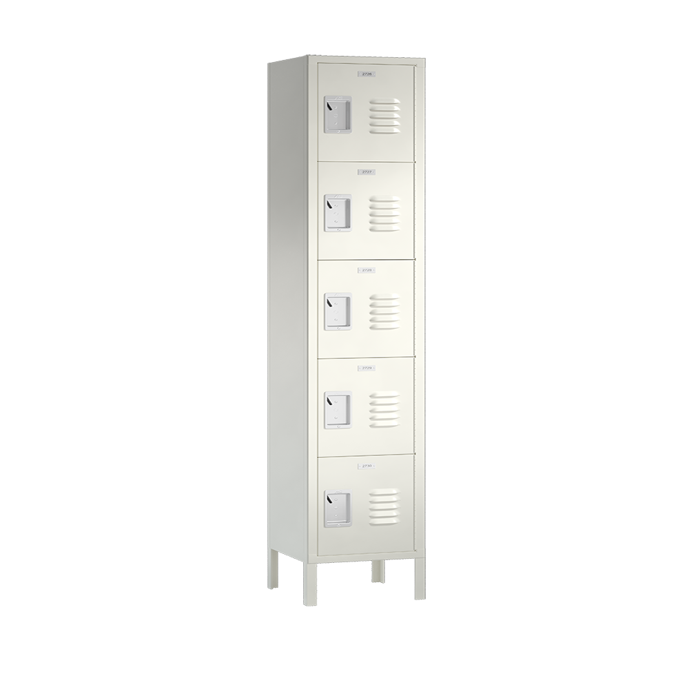 Traditional Metal Locker — 5 Tier, 1 Wide